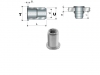 INSERTI IN LEGA DI ALLUMINIO TESTA CILINDRICA MOD. FTT/L